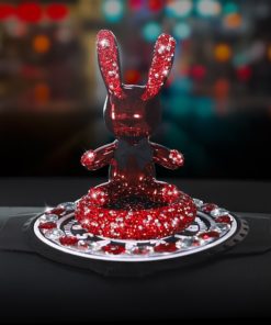 Thỏ Bunny gắn đá trang trí otoThỏ Bunny gắn đá trang trí oto