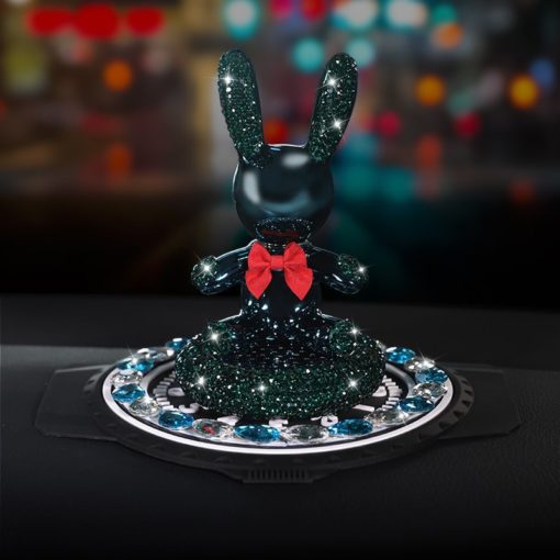 Thỏ Bunny gắn đá trang trí oto