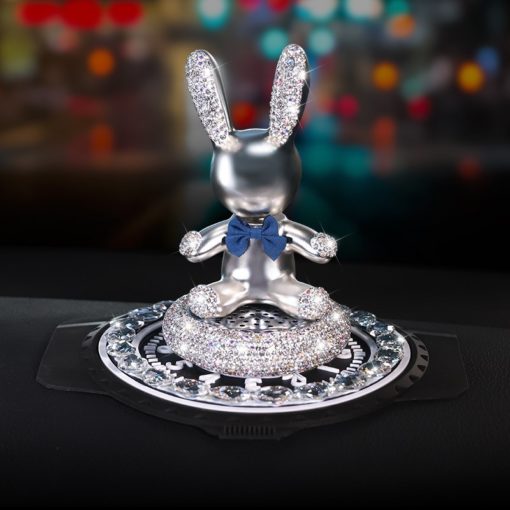 Thỏ Bunny gắn đá trang trí oto