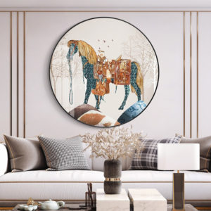 Tranh con ngựa tròn