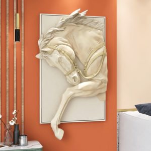 Tranh ngựa chạm nổi