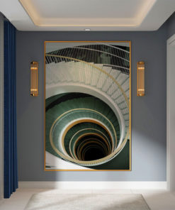 Tranh in sơn dầu xoáy cầu thang 3D