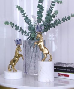 Tượng ngựa trang trí bằng đồng gắn pha lê đẹp