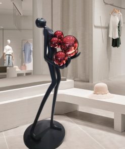 Tượng nghệ thuật kết hợp đèn sàn trang trí sang trọng