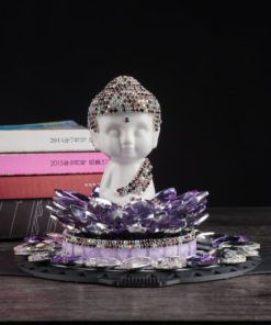 Tượng Phật Như Lai gắn đá để taplo oto