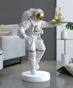 Tượng trang trí phi hành gia bưng khay đẹp