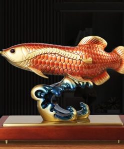 Tượng cá rồng ngậm tiền