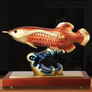 Tượng cá rồng ngậm tiền
