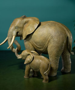 Cặp voi mẹ con phong thủy