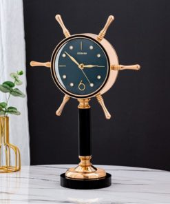Đồng hồ để bàn hình bánh lái tàu sang trọng