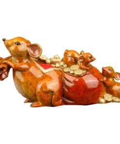 Tượng chuột kéo túi tiền