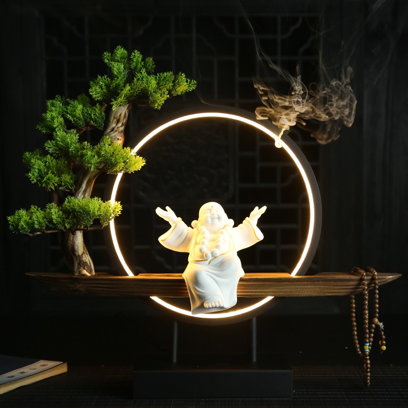 Tiểu cảnh Phật Di Lặc thác trầm