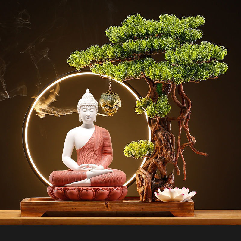 thac-tram-phat-thich-ca 1 Tượng Phật Thích Ca kết hợp hương trầm cầu an lành