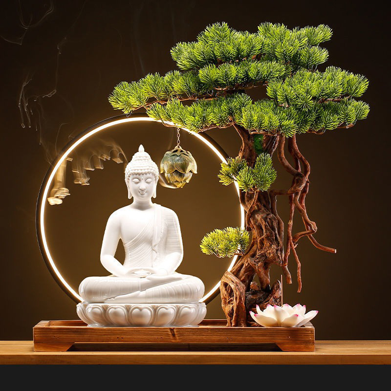 Tượng Phật Thích Ca kết hợp hương trầm cầu an lành