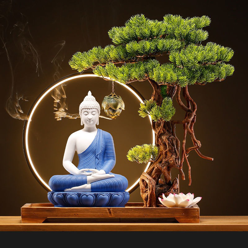 Tượng Phật Thích Ca kết hợp hương trầm cầu an lành