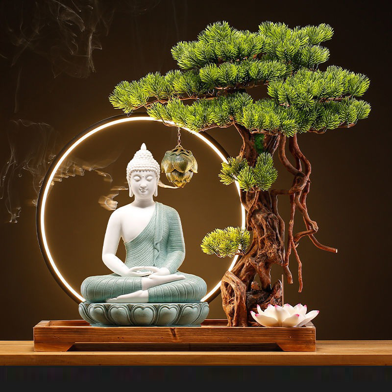 Tượng Phật Thích Ca kết hợp hương trầm cầu an lành