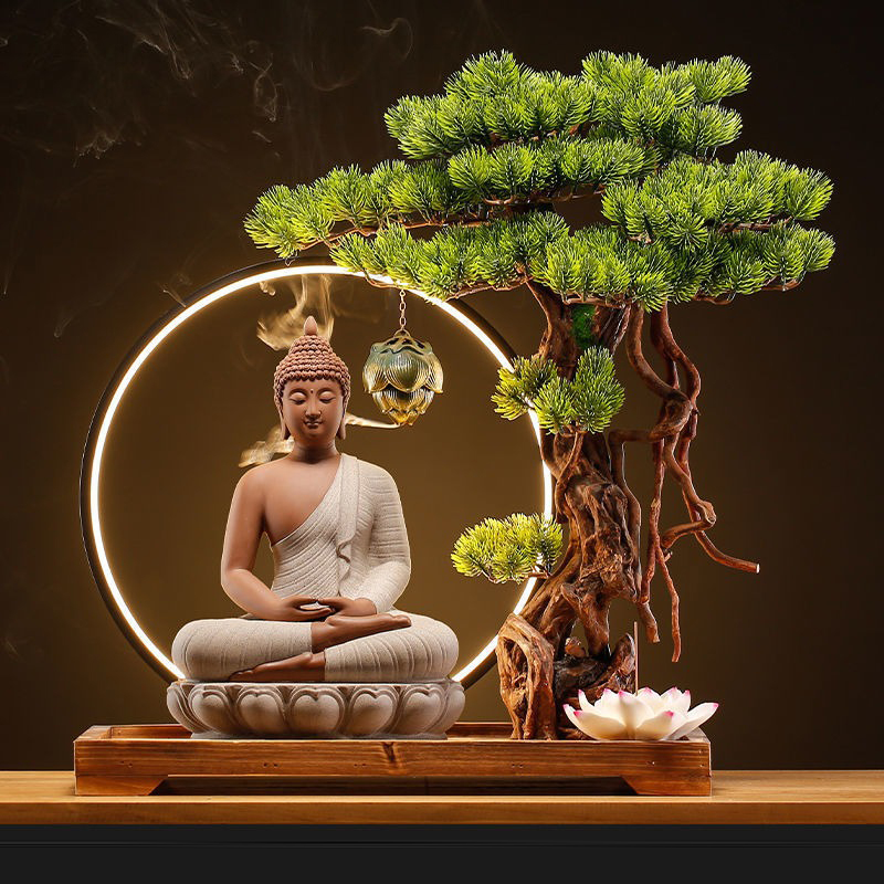 thac-tram-phat-thich-ca 6 Tượng Phật Thích Ca kết hợp hương trầm cầu an lành