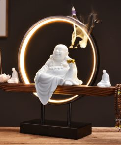 Tiểu cảnh Phật Di Lặc cầm vàng