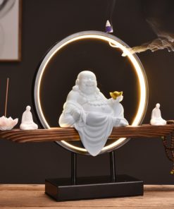 Tiểu cảnh Phật Di Lặc cầm vàng