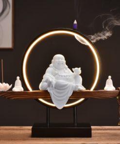Tiểu cảnh Phật Di Lặc cầm vàng