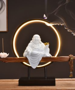 Tiểu cảnh Phật Di Lặc cầm vàng