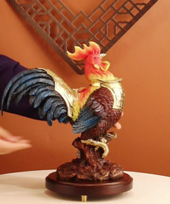 Tượng gà trống vàng phong thủy