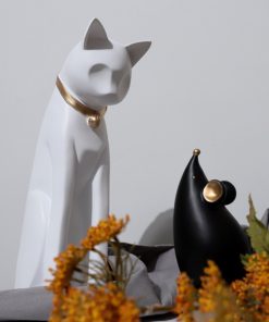 Tượng mèo và chuột để bàn