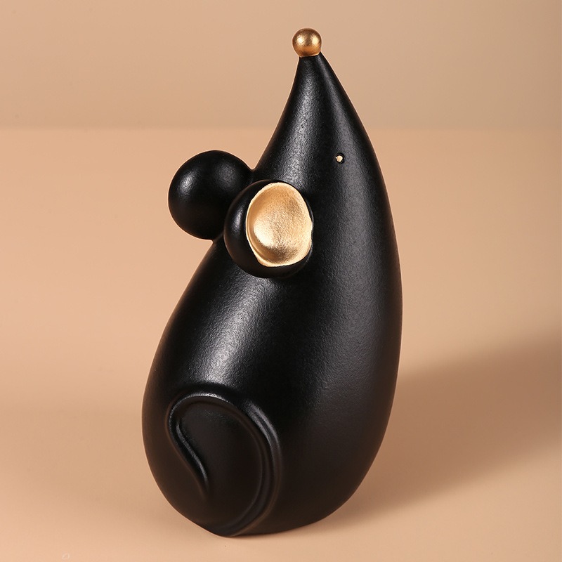 Tượng mèo và chuột để bàn