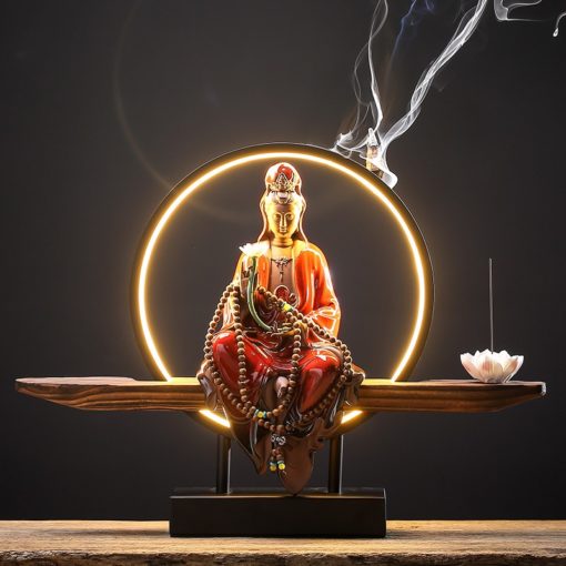 Tượng Phật Bà Quan Âm kết hợp đèn led