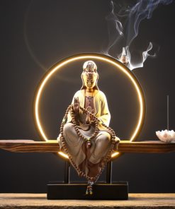 Tượng Phật Bà Quan Âm kết hợp đèn led