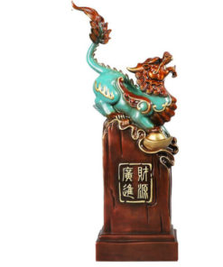 Tượng cặp tỳ hưu may mắn bằng đồng sang trọng