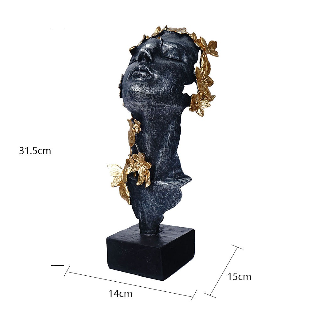 Tượng cô gái hoa mai vàng