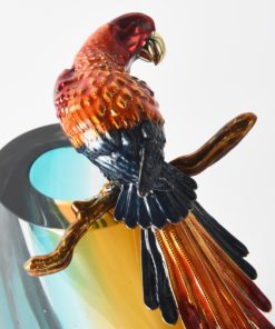 Bình hoa thủy tinh chim vẹt