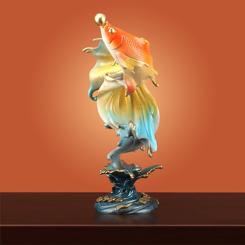 Tượng cá chép hóa rồng ngậm ngọc Tượng cá chép hóa rồng ngậm ngọc