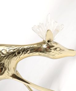 Con nai bằng đồng trang trí kệ tivi