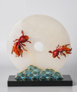 Decor cá ngọc bích bày phòng khách