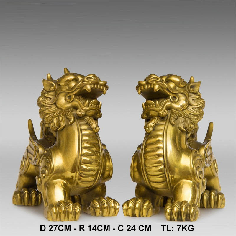 Tượng Tỳ Hưu phong thủy bằng đồng