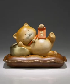 Mèo thần tài bằng đồng