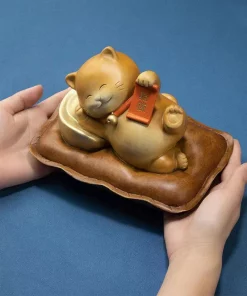 Mèo thần tài bằng đồng