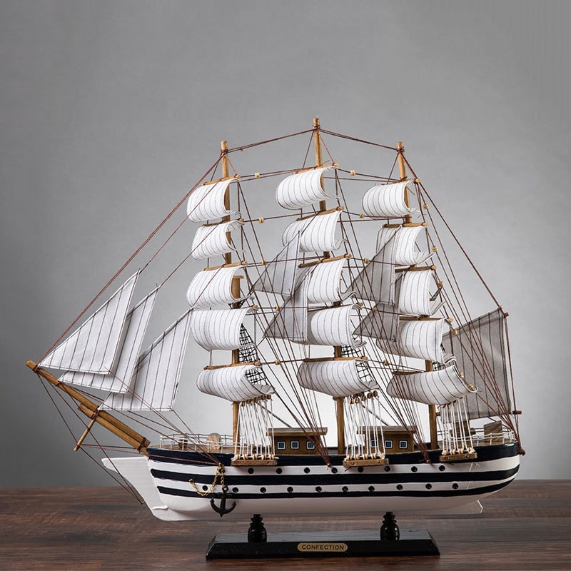 Mô hình thuyền buồm phong thủy gỗ Hương France II Decor sang trọng Nội thất tân cổ điển Đồ gỗ mỹ nghệ #10 Mô hình thuyền buồm phong thủy gỗ Hương France II Decor sang trọng Nội thất tân cổ điển Đồ gỗ mỹ nghệ