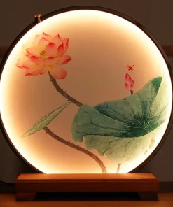 Thác khói trầm hương đèn Led kết hợp tượng Quan Âm