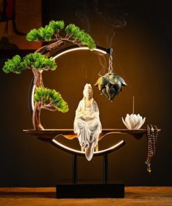 Thác khói trầm hương tượng Quan Âm phong thủy