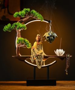 Thác khói trầm hương tượng Quan Âm phong thủy