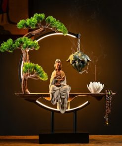 Thác khói trầm hương tượng Quan Âm phong thủy