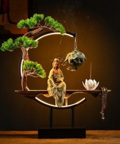 Thác khói trầm hương tượng Quan Âm phong thủy