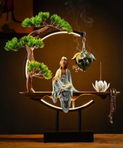 Thác khói trầm hương tượng Quan Âm phong thủy