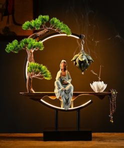 Thác khói trầm hương tượng Quan Âm phong thủy