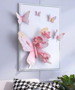 Tranh phù điêu 3D uyên ương hồ điệp