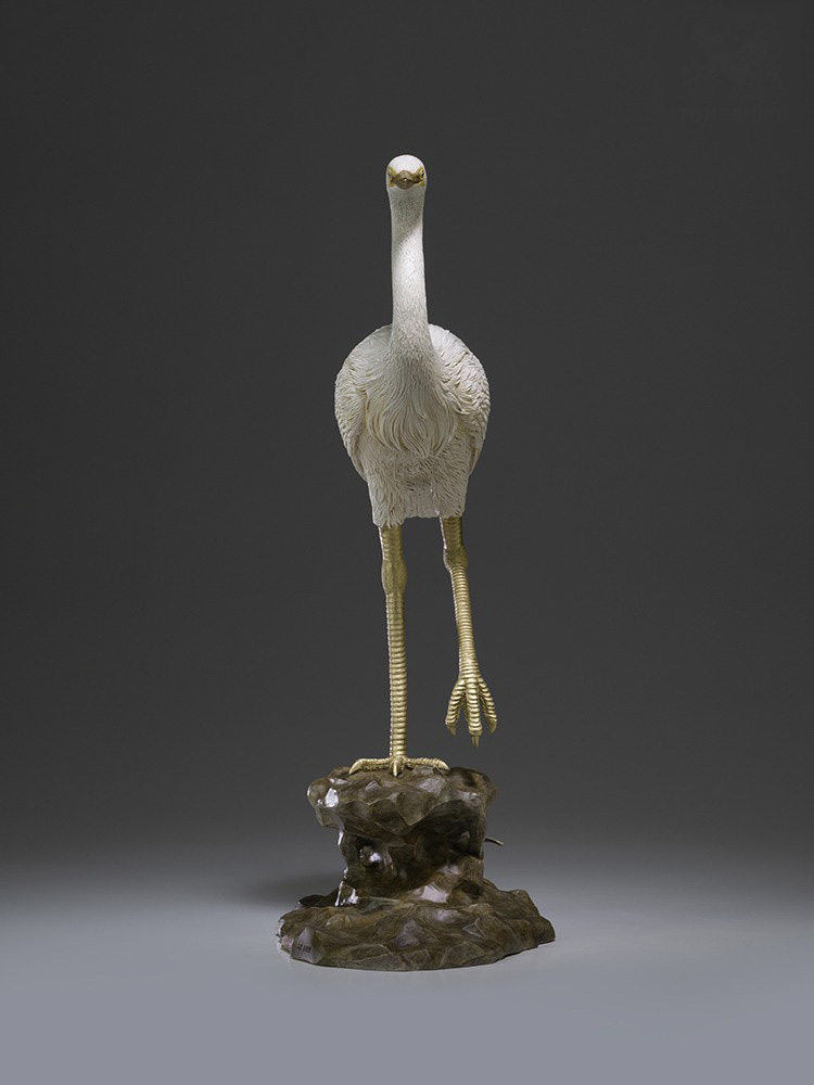 Tượng con cò bằng đồng