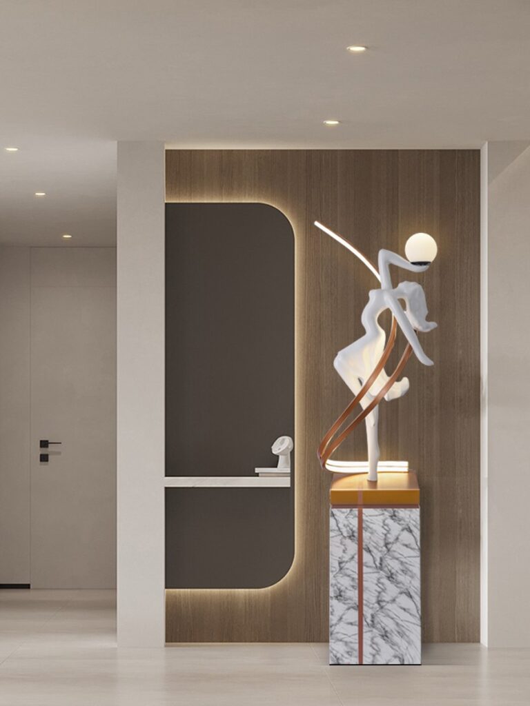 Tượng đèn cô gái khiêu vũ